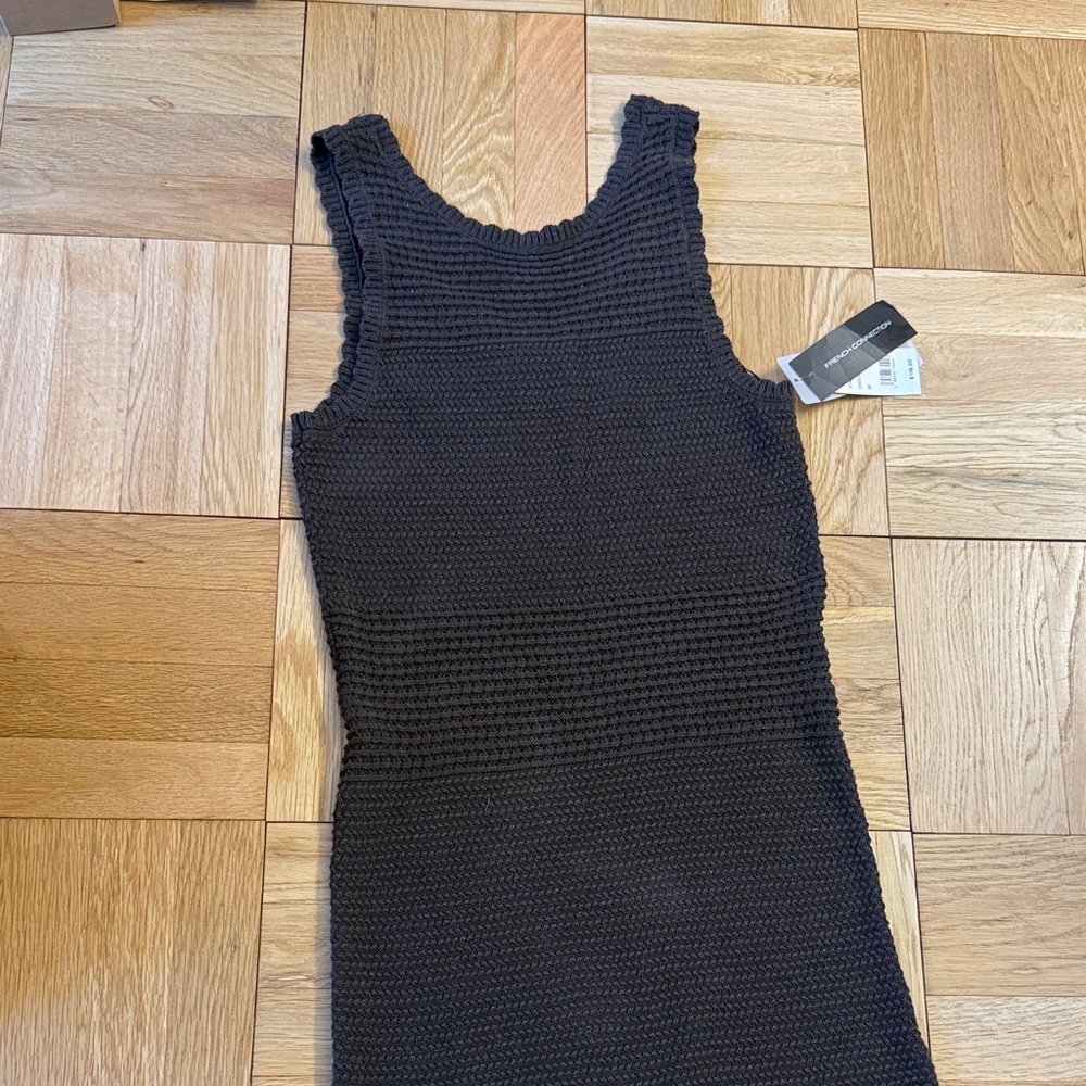 French Connection Brown Knit Maxi Dress